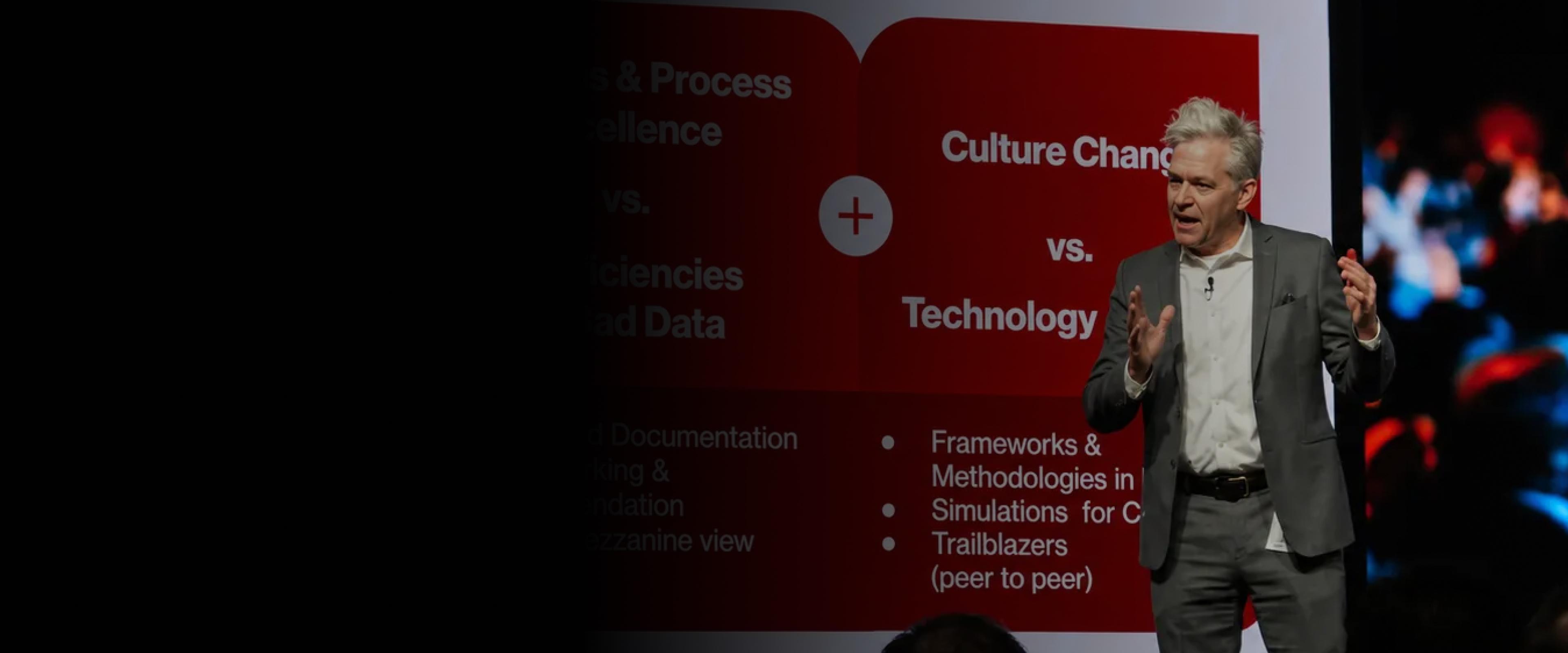 David Raufer presenting on Strategy and Transformation